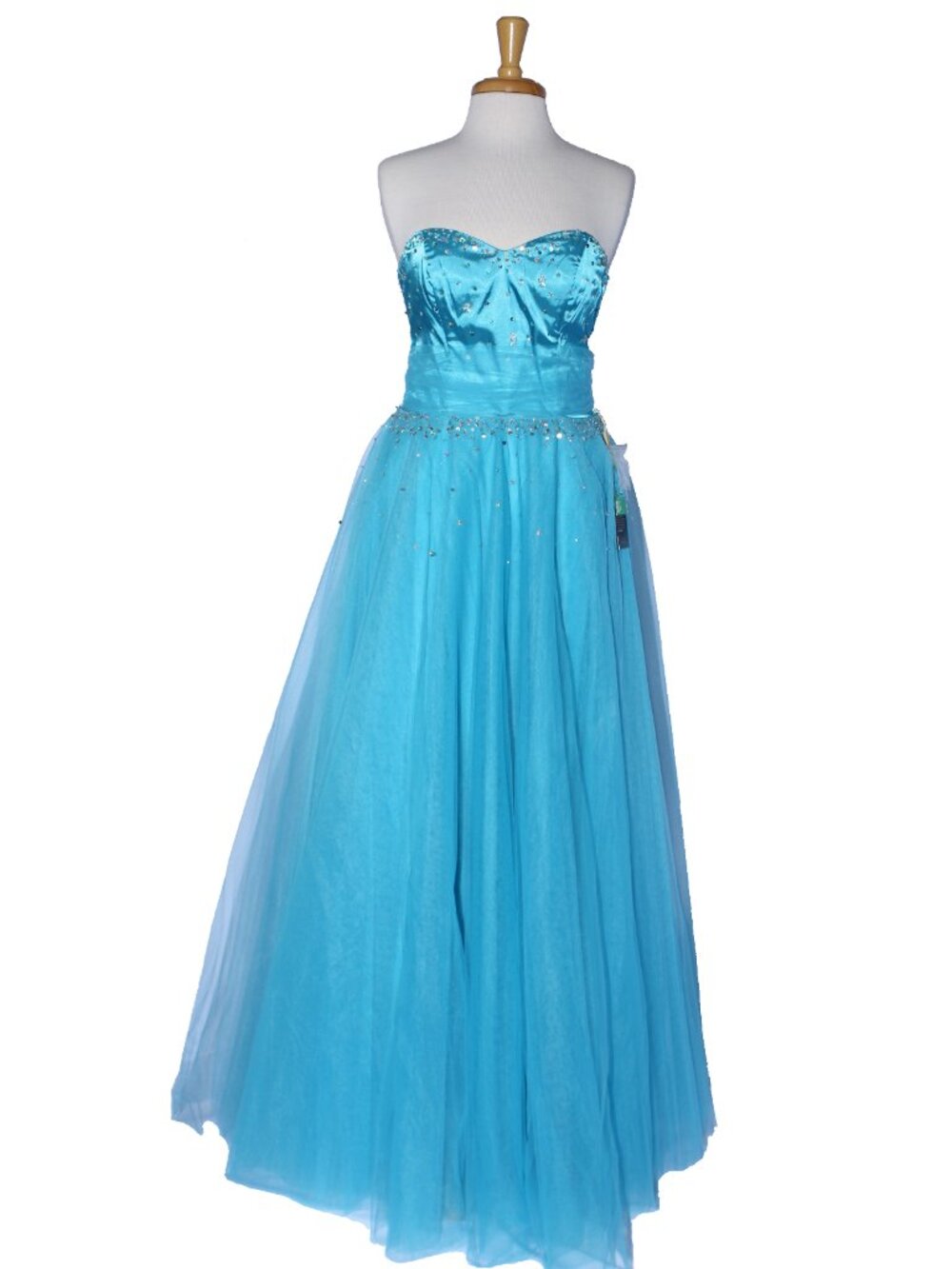 Nariana/Nox #2530 Dual Prom Gown With Removable Skirt-Size M-TURQUOISE-NWT